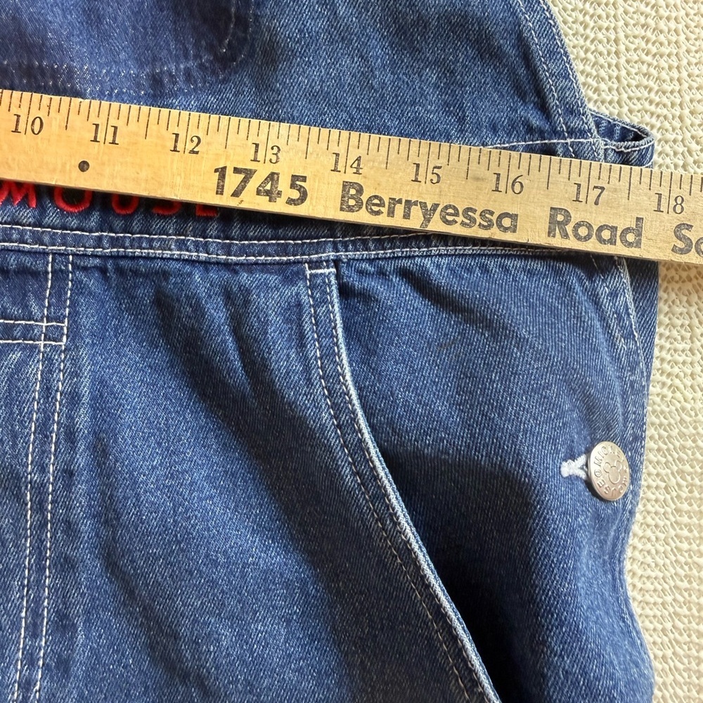 vintage Disney "Mickey Unlimited" denim shortalls Large - Picture 5 of 9